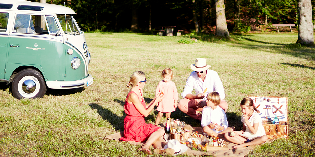 Family enjoying a picnic