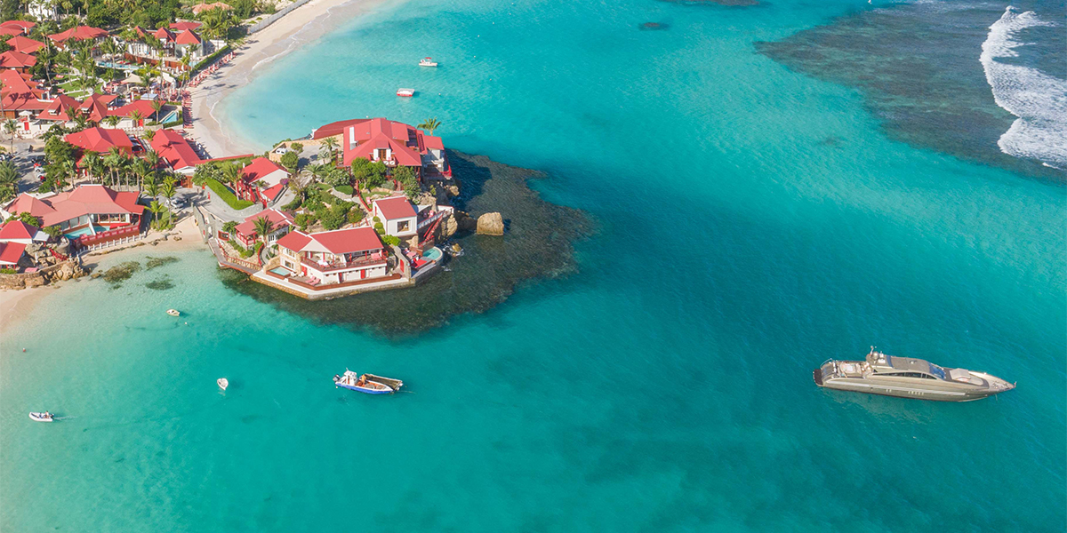 Eden Rock St Barth aerial view