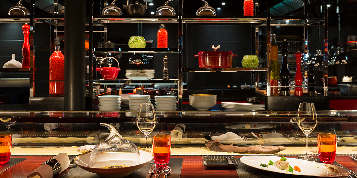 Atelier Robuchon bar at The Woodward, Geneva